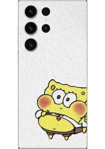 Samsung Galaxy S23 Ultra Uyumlu Şeffaf Kılıf Sünger Bob Mini Tasarımlı
