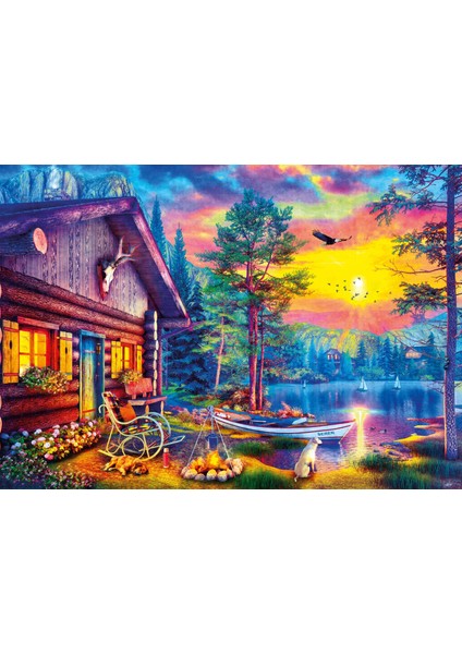 Puzzle 1000 Evening Sunset Cabin fiyatları