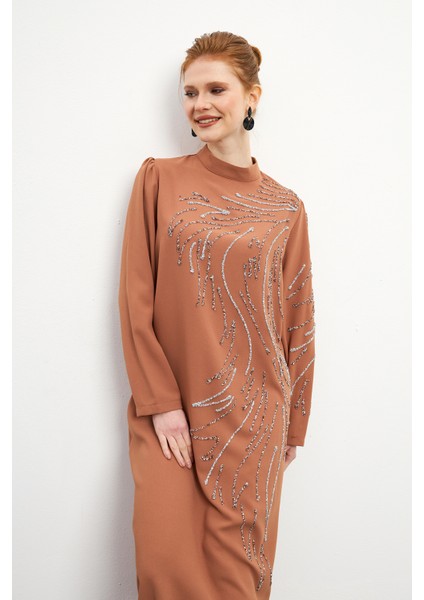 Zeren Taş Işlemeli Abiye - Camel modelleri