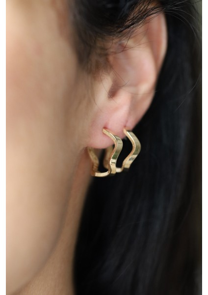 14 Ayar Altın Zikzak Küpe fiyatları