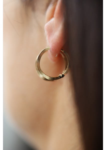 14 Ayar Altın Zikzak Küpe modelleri