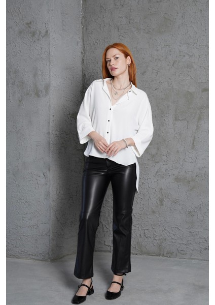 Kol Katlama Detaylı Beyaz Gömlek fiyatları