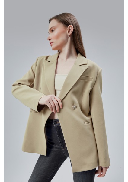 Kadın Kruvaze Kapama Oversize Blazer Ceket fiyatları