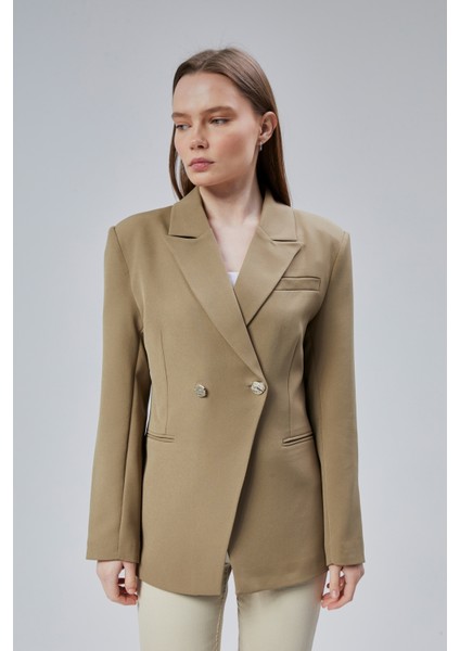 Kadın Kruvaze Kapama Oversize Blazer Ceket indirimleri
