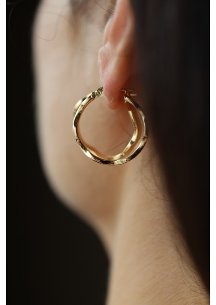 14 Ayar Altın Zikzak Küpe modelleri