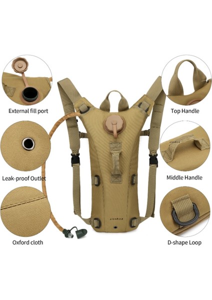 Lıcorıce Outdoor Sırt Çantası Su Torbası 3l Su Torbası Astarı ile (Yurt Dışından) fırsatları