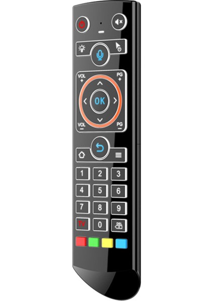 Q2 Akıllı Tv Arkadan Aydınlatmalı Kablosuz Hava Fare Ir Öğrenme 2.4 Ghz Rf Bilgisayar Tv Kutusu Için Akıllı Ses Uzaktan Kumanda, Arkadan Aydınlatmalı (Yurt Dışından)