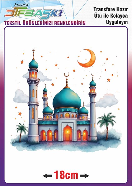 Ramazan ve Islam Ütü ile Yapışan Tekstil Transfer Baskı
