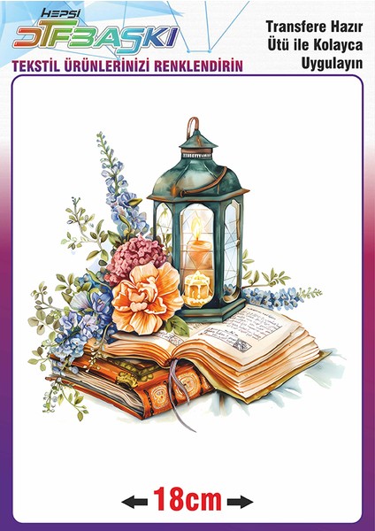 Ramazan ve Islam Ütü ile Yapışan Tekstil Transfer Baskı