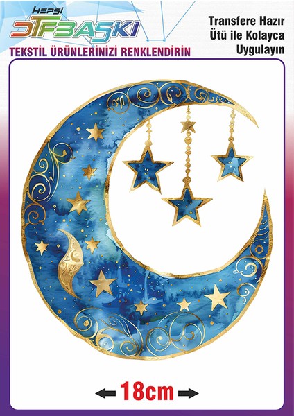 Ramazan ve Islam Ütü ile Yapışan Tekstil Transfer Baskı