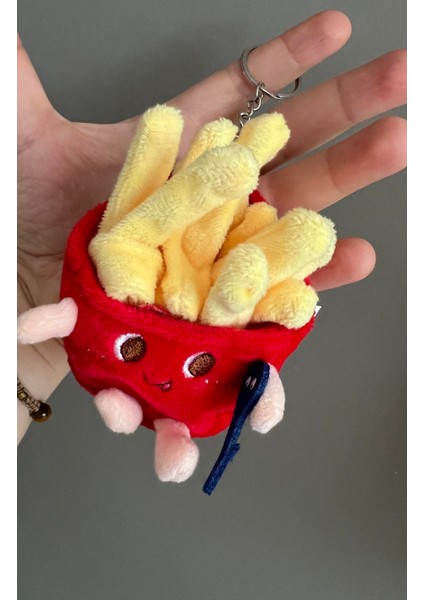 Patates Kızartması Şeklinde Sarı Kırmızı Peluş Anahtarlık/çanta Süsü fiyatları