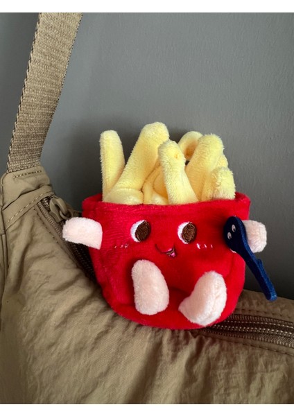 Patates Kızartması Şeklinde Sarı Kırmızı Peluş Anahtarlık/çanta Süsü modelleri