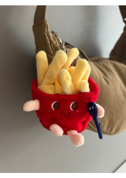 Patates Kızartması Şeklinde Sarı Kırmızı Peluş Anahtarlık/çanta Süsü fırsatları