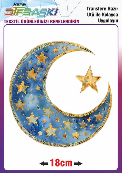 Ramazan ve Islam Ütü ile Yapışan Tekstil Transfer Baskı