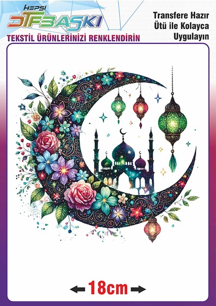 Ramazan ve Islam Ütü ile Yapışan Tekstil Transfer Baskı