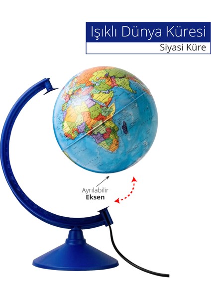 Gürbüz Eco 47303 Işıklı Siyasi Dünya Küresi 26 cm fırsatları