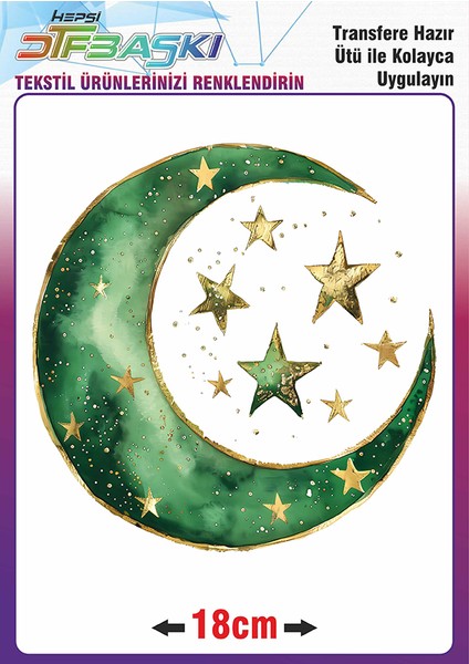 Ramazan ve Islam Ütü ile Yapışan Tekstil Transfer Baskı