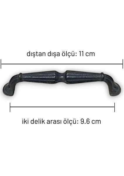 Pirinç Döküm 96 mm Oksit Siyah Mobilya Kulpu (Ömür Boyu Güvence) modelleri