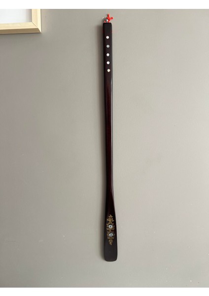 Dayanıklı Ahşaptan Yapılmış Sedefli Büyük Boy Kerata 70 cm / Ayakkabı Çekeceği