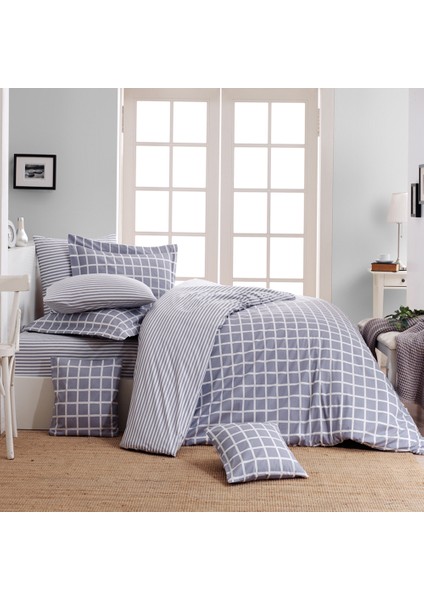 Dolce Sleep Series Natural Cotton(Doğal Pamuk) Çift Kişilik Nevresim Takımı-Gri modelleri