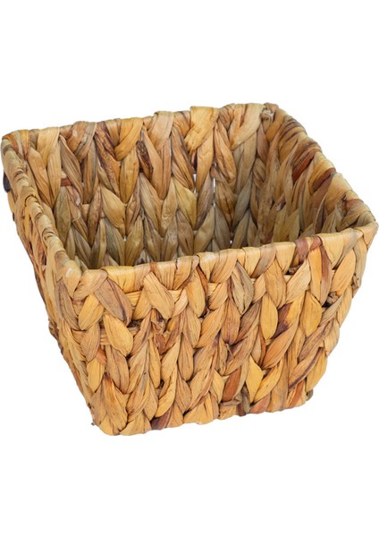 Dekoratif Hasır Saksı Çok Amaçlı Sepet Saksılık Bahçe Düzenleyici Su Sümbülü Ç:20 Y:14 cm