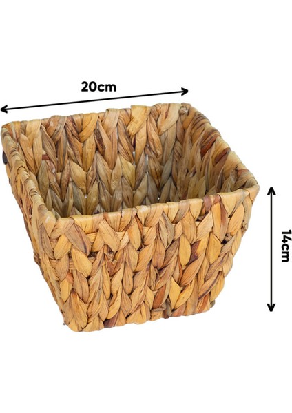 Dekoratif Hasır Saksı Çok Amaçlı Sepet Saksılık Bahçe Düzenleyici Su Sümbülü Ç:20 Y:14 cm fiyatları