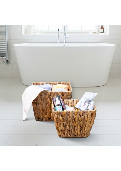 Dekoratif Hasır Saksı Çok Amaçlı Sepet Saksılık Bahçe Düzenleyici Su Sümbülü Ç:20 Y:14 cm fırsatları