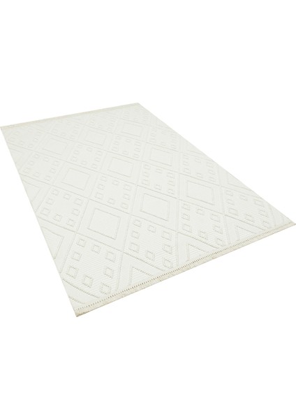 Halı Havana 8561 Ekru Özel Dokulu Modern Bukle Iskandinav Tarz Halı
