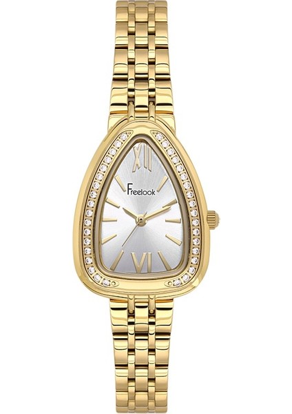 FL.1.10483-2 Altın Kaplama Taşlı Kadın Kol Saati