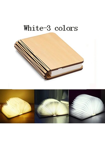 3D Katlanır Yaratıcı LED Gece Lambası Rgb Renkli USB Şarjlı Ahşap Kitap Işığı Dekor Yatak Odası Masa Lambası Çocuk Doğum Günü Hediyesi (Yurt Dışından)