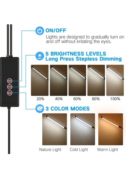 LED Masa Lambası Çift/tek Kafa Okuma Masası Lambası Klipsli Kısılabilir Parlaklık Ev Çalışma Ofis Aydınlatması Pc Göz Koruması (Yurt Dışından) fiyatları