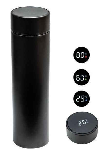 Dereceli 500 ml Çift Kat Paslanmaz Çelik Termos Çay Kahve Piknik Kamp Outdoor Ofis Otel Kafe Okul