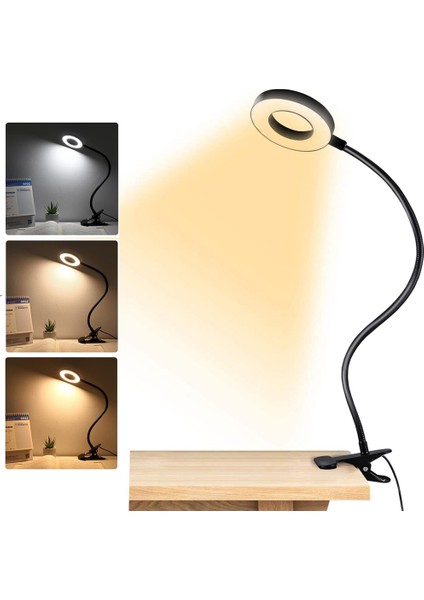360° Esnek 48 LED Masa Lambası Klipsi USB Kitap Işığı Başucu Göz Koruması Kaz Boynu Okuma Işığı Parlaklık Ayarlanabilir 3 Seviye (Yurt Dışından) fiyatları