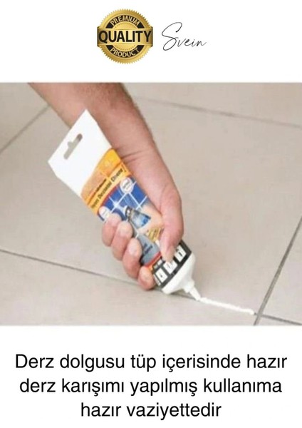 Premium Fayans Arası Beyaz Hazır Derz Dolgu Gaga Uç Tüp Mermer Mutfak Banyo Zemin Duvar Onarıcı modelleri