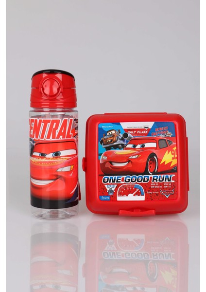 Lisanslı Cars Trıtan Matara 500 ml ve 2 Katlı Beslenme Kabı/lunch Box Seti