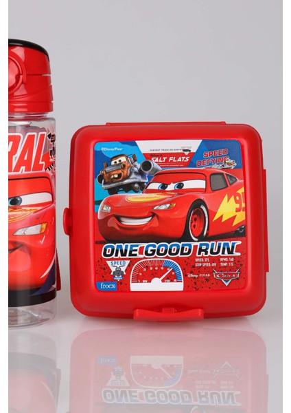 Lisanslı Cars Trıtan Matara 500 ml ve 2 Katlı Beslenme Kabı/lunch Box Seti