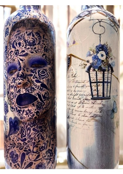 Mavi-Beyaz Renkli Seramik ve Porselen Motifli Vintage Yağdanlık Set, Sosluk, Sirkelik fırsatları