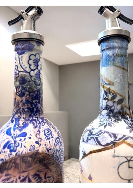 Mavi-Beyaz Renkli Seramik ve Porselen Motifli Vintage Yağdanlık Set, Sosluk, Sirkelik indirimleri