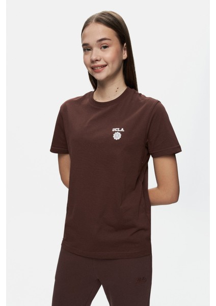 Bass Kahverengi Bisiklet Yaka Baskılı Standard Fit Erkek Tshirt fırsatları