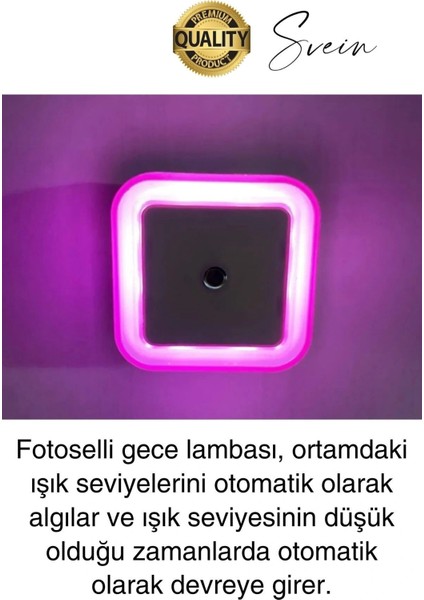 Fotoselli Gece Lambası Karanlıkta Otomatik Yanıp Sönen Aydınlığa Duyarlı Koridor Antre Loş LED Işık fiyatları