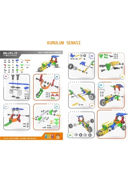 Yap Boz Sök Tak Araçlar Serisi Araba modelleri