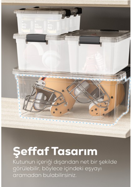 2'li 34 Litre Kilitli Kapaklı Saklama ve Erzak Kutusu 33116 modelleri