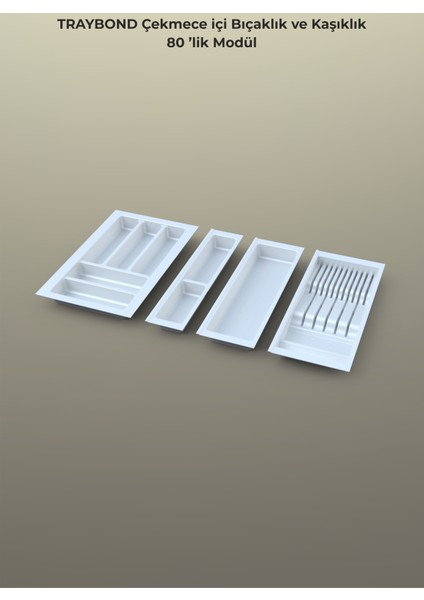 Çekmece Içi Kaşıklık ve Bıçaklık Düzenleyici Beyaz, 74X48 Yandan ve Boydan 4cm Kesilebilir fiyatları