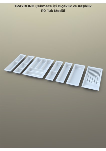 Çekmece Içi Kaşıklık Ve Bıçaklık Düzenleyici Beyaz, 104x48 Yandan Ve Boydan 4Cm Kesilebilir fiyatları