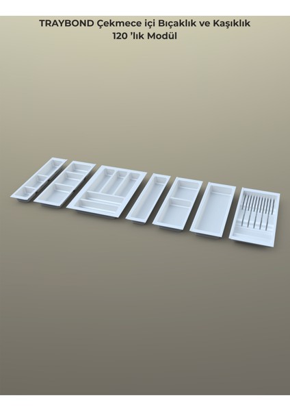 Çekmece Içi Kaşıklık ve Bıçaklık Düzenleyici Beyaz, 114X48 Yandan ve Boydan 4cm Kesilebilir fiyatları