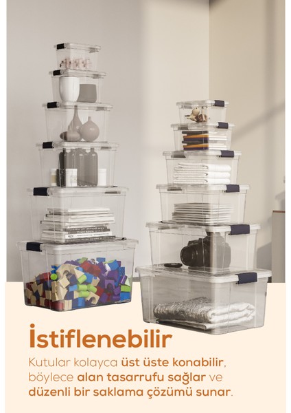 3'lü 25 Litre Kilitli Kapaklı Saklama ve Erzak Kutusu 33125 fırsatları