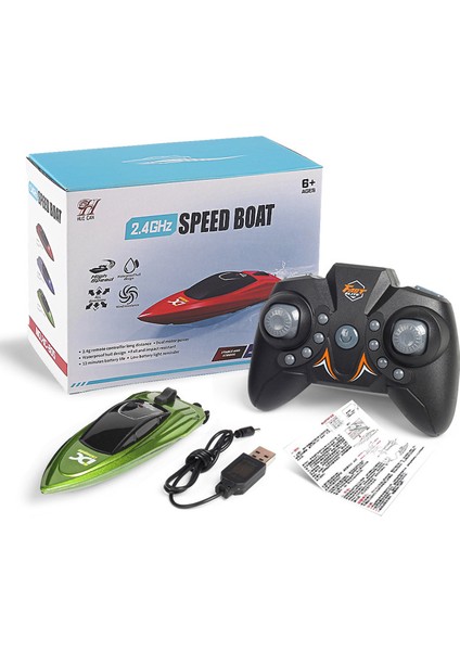 2.4ghz Mini Rc Tekne Uzaktan Kumandalı Tekne Su Geçirmez Rc Oyuncak Çocuk Hediye - Yeşil (Yurt Dışından)