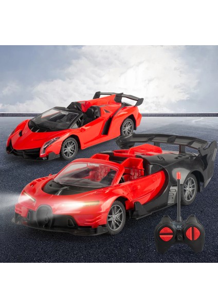LX6078A 1:18 4ch Rc Araba Simülasyon Yarış Araba Modeli Oyuncak Kablosuz Sürüklenme Elektrikli Araç Oyuncaklar Çocuklar Için - Kırmızı (Yurt Dışından)
