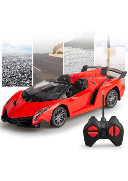 LX6078A 1:18 4ch Rc Araba Simülasyon Yarış Araba Modeli Oyuncak Kablosuz Sürüklenme Elektrikli Araç Oyuncaklar Çocuklar Için - Kırmızı (Yurt Dışından)