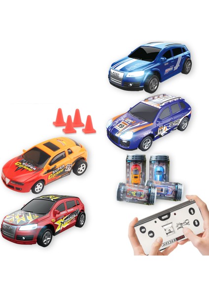 Mini 1:64 Içecek Uzaktan Kumandalı Rc Araba Tasarlayabilir Yol Blokları Drift Yarış Arabası Oyuncak Çocuk Boys Hediye - Mavi (Yurt Dışından)